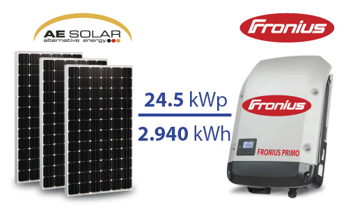 Hệ thống điện mặt trời hòa lưới 24,5 kW 03 pha, giá tốt tháng 03/2019